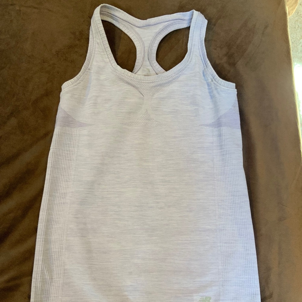 New Balance Purple L Racerback Tank Active Gym Adventure Outdoors Running Sporty